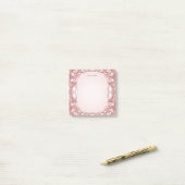 Post-it® Cadre rose Floral Post it Notes (Sur un bureau)