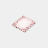 Post-it® Cadre rose Floral Post it Notes (Incliné)