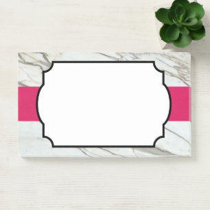 Post-it® Cadre rose Marbre blanc
