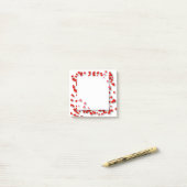 Post-it® Cadres Confetti Coeurs rouges de Saint-Valentin (Sur un bureau)