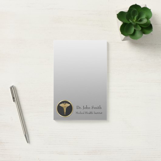 Post-it® Caducée Médicale d'or - notes de Courrier-it® (Bureau)