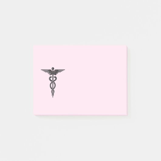 Post-it® Caducée Médicale sur le rose (Devant)