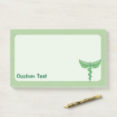Post-it® Caduceus avec feuilles (Sur un bureau)