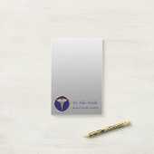 Post-it® Caduceus Médicale professionnel Gold Blue (Sur un bureau)