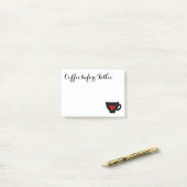 Post-it® Café avant coeur de tasse d'intoxiqué de café de (Sur un bureau)