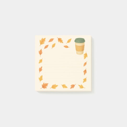 Post-it® Café d'automne cosy - Feuille en chute (Devant)
