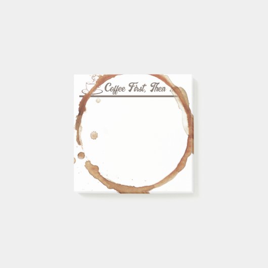 Post-it® Café drôle d'abord puis (Devant)