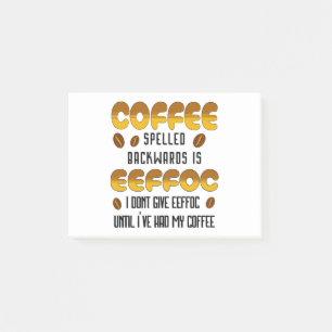 Post-it® Café épelé vers l'arrière Amateur de café