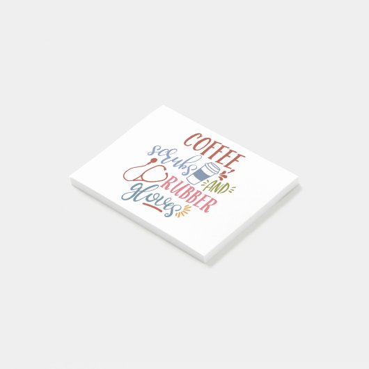 Post-it® Café Et Gants En Caoutchouc Conçus Pour Les Infirm (Incliné)