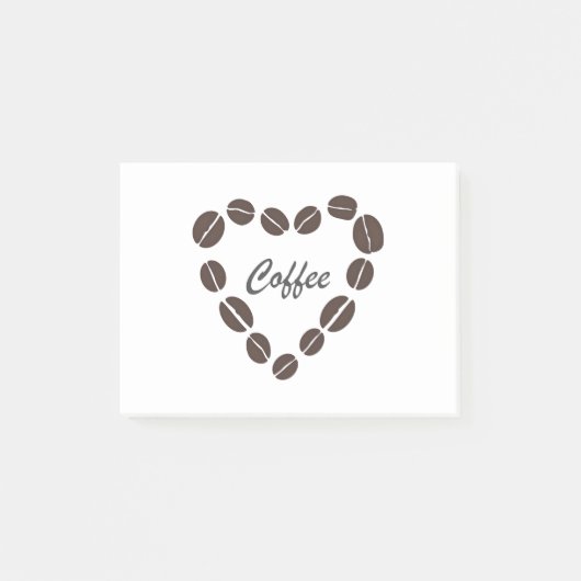 Post-it® Café Love Café Bean Heart (Devant)