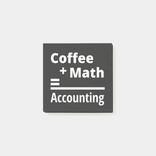 Post-it® Café + Math = Comptabilité (Devant)