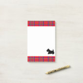 Post-it® Cahier Cadeau Terrier Écossais Classique (Sur un bureau)
