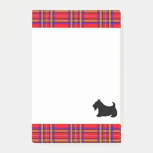 Post-it® Cahier Cadeau Terrier Écossais Classique (Devant)