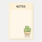 Post-it® Cahier de notes ligné avec cactus en pot botanique (Devant)