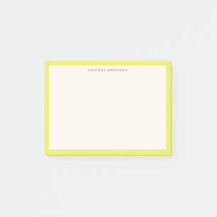 Post-it® Cahier de révision Chartreuse personnalisé avec no