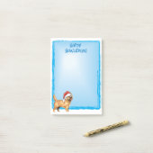 Post-it® Cairn Terrier heureux de Howlidays (Sur un bureau)