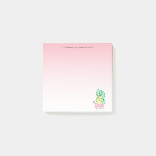 Post-it® Cake (Cat + Snake) Post-it Notes (Devant)