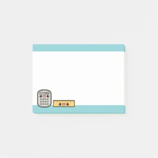 Post-it® Calculatrice et règle mignonnes (Devant)