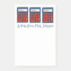 Post-it® Calculatrice personnalisée Classe de professeur de