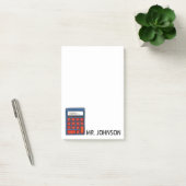Post-it® Calculatrice personnalisée Math School Enseignant  (Bureau)