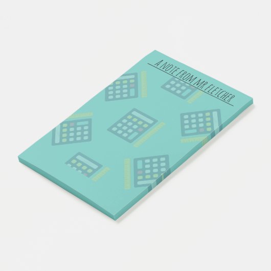 Post-it® Calculatrices personnalisées Notes mathématiques p (Incliné)