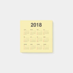 Post-it® Calendrier 2018