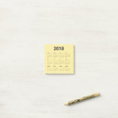 Post-it® Calendrier 2018 (Sur un bureau)