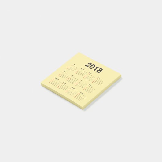 Post-it® Calendrier 2018 (Incliné)