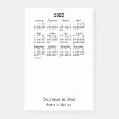 Post-it® Calendrier blanc 2025 par Janz (Devant)