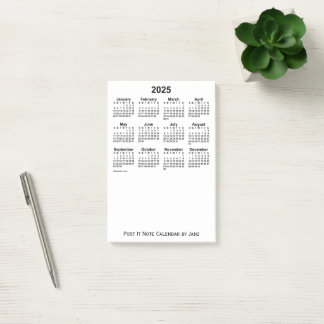 Post-it® Calendrier blanc 2025 par Janz Post-it Notes