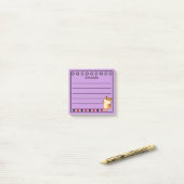 Post-it® Calendrier Chat Orange Gingembre Lilac (Sur un bureau)