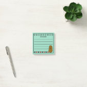 Post-it® Calendrier de la pomme de terre heureuse sarcelle (Bureau)