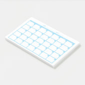 Post-it® Calendrier des notes collantes non datées - bleu c (Incliné)