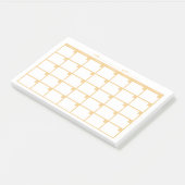 Post-it® Calendrier des notes collantes non datées - Jaune (Incliné)
