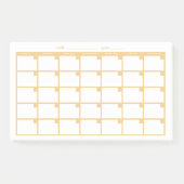 Post-it® Calendrier des notes collantes non datées - Jaune (Devant)