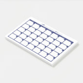 Post-it® Calendrier des notes collantes non datées - Marine (Incliné)