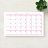 Post-it® Calendrier des notes collantes non datées - rose (Bureau)