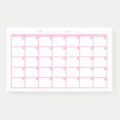 Post-it® Calendrier des notes collantes non datées - rose (Devant)
