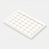 Post-it® Calendrier des notes collantes non datées - Tan (Incliné)