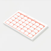 Post-it® Calendrier des notes rapides non daté - Saumon (Incliné)
