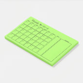 Post-it® Calendrier du planificateur mensuel vert (Incliné)