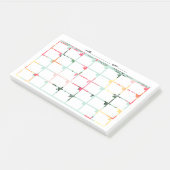 Post-it® Calendrier Floral de la menthe non daté (Incliné)