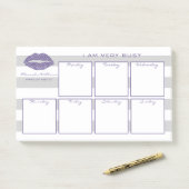 Post-it® Calendrier hebdomadaire chic de beauté moderne (Sur un bureau)