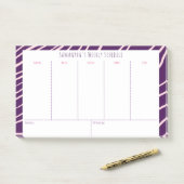 Post-it® Calendrier hebdomadaire personnalisé de classe pou (Sur un bureau)