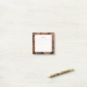 Post-it® Calendrier mensuel Brown (Sur un bureau)
