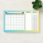 Post-it® Calendrier mensuel non daté du thème du chien Note (Bureau)