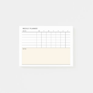 Post-it® Calendrier minimaliste hebdomadaire simple
