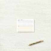 Post-it® Calendrier minimaliste hebdomadaire simple (Sur un bureau)