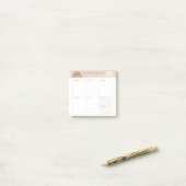 Post-it® Calendrier minimaliste hebdomadaire simple (Sur un bureau)