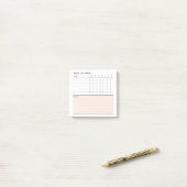 Post-it® Calendrier minimaliste hebdomadaire simple (Sur un bureau)